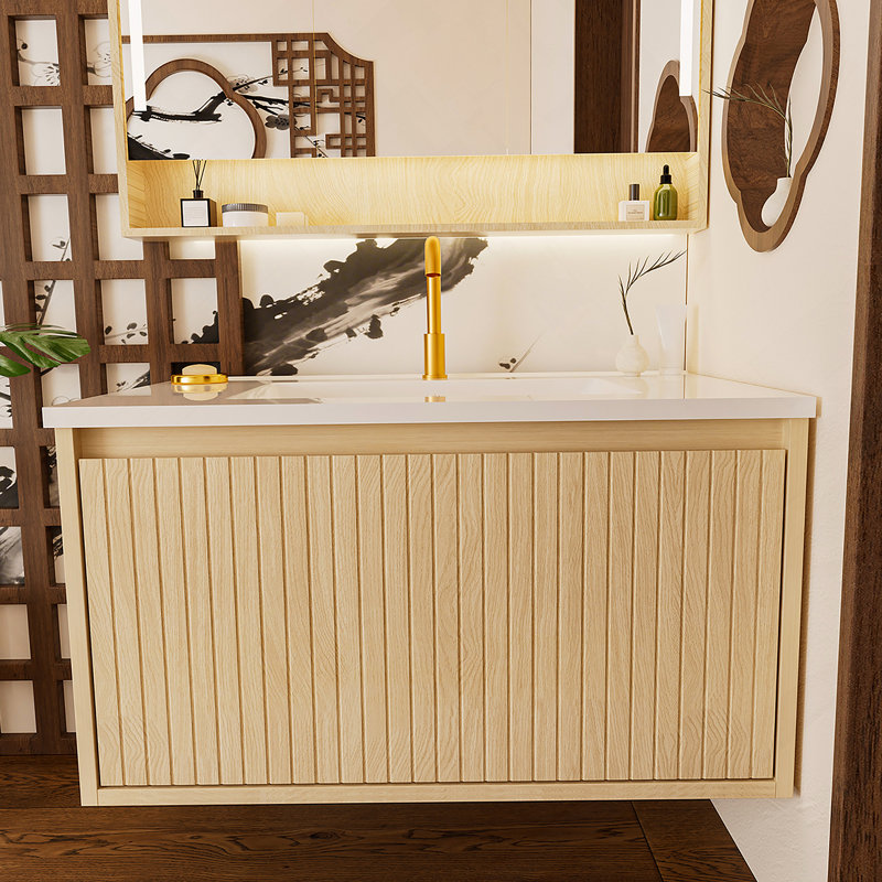 Armoire de meuble-lavabo 30 po sans lavabo en céramique, Beige
