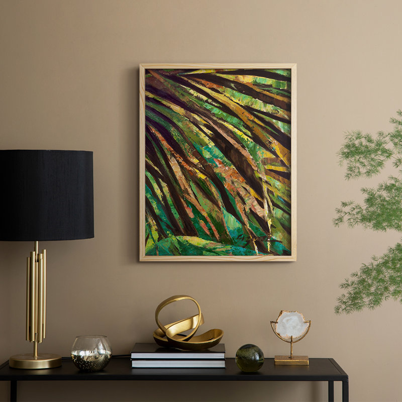 Las Palmas I, reproduction encadrée - bois massif, H 21 po x l 17 po, Naturel