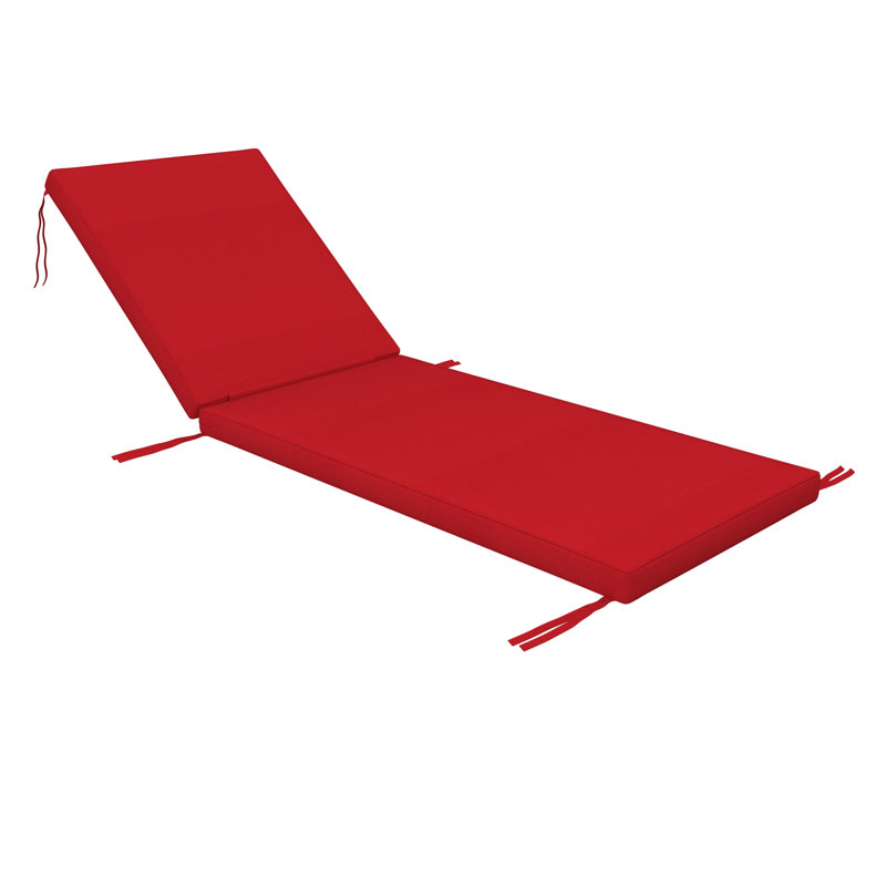 Sunbrella® Outdoor Chaise Cushion, 24" W x 73" D, Sunbrella® Canvas Jockey Red