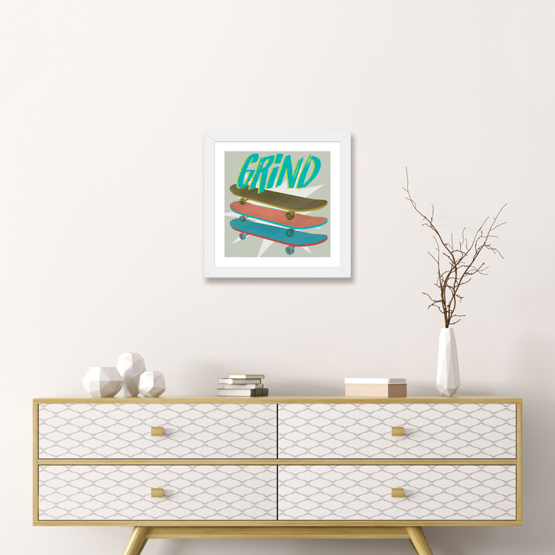 Transportation, 24" H x 24" W x 1" D, White Framed Fine Art Paper