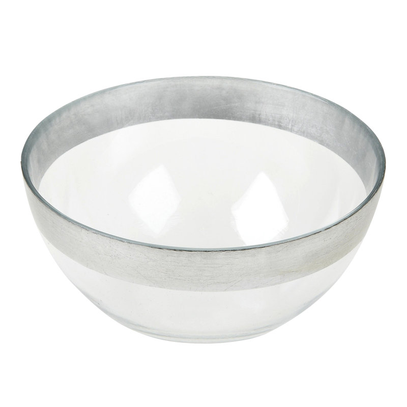 Bol à dessert à bande célébration, Argent transparent