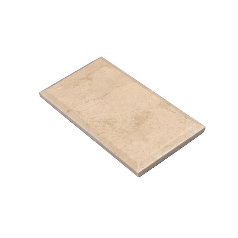 3" X 6" Beveled Marble Subway Tile, Beige/Yellow