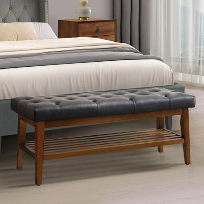 Hahnville Tufted Upholstered Storage Bench 