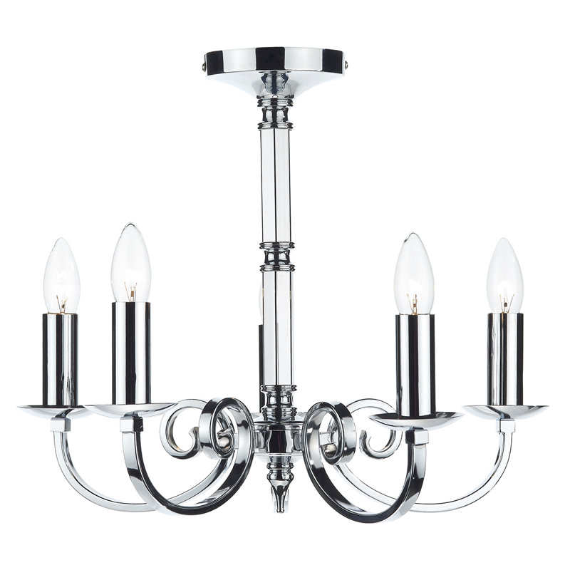 Ameche 5 - Light Candle Style Chandelier