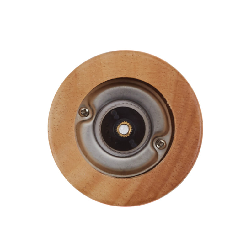 Cream Ceramic and Parawood Manual Spice Grinder