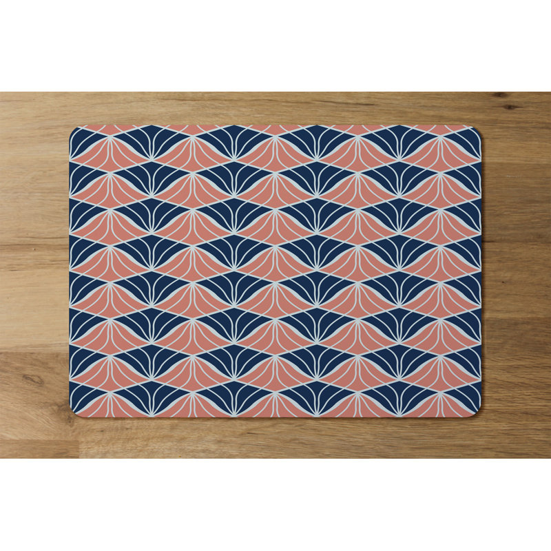 Gaeta Polyester-Coated Hardboard Geometric Rectangle Placemat