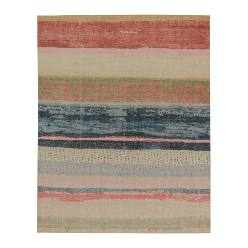Rug & Kilim’S Distressed Abstract Rug In Polychromatic Pattern, Rectangle 10' x 14'