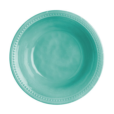 6 Piece Melamine Deep Plate Set - Aqua