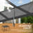 10 Ft. W x 10 Ft. D Metal Pergola with Canopy
