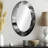 Black And White Wave Photo I - Beach Decorative Wall Mirror, Gray Mirror, Printed Metal Art-121543959-121543956