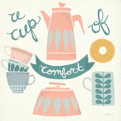 «A Cup of Comfort Pastel» par Mary Urban, reproduction sur toile tendue