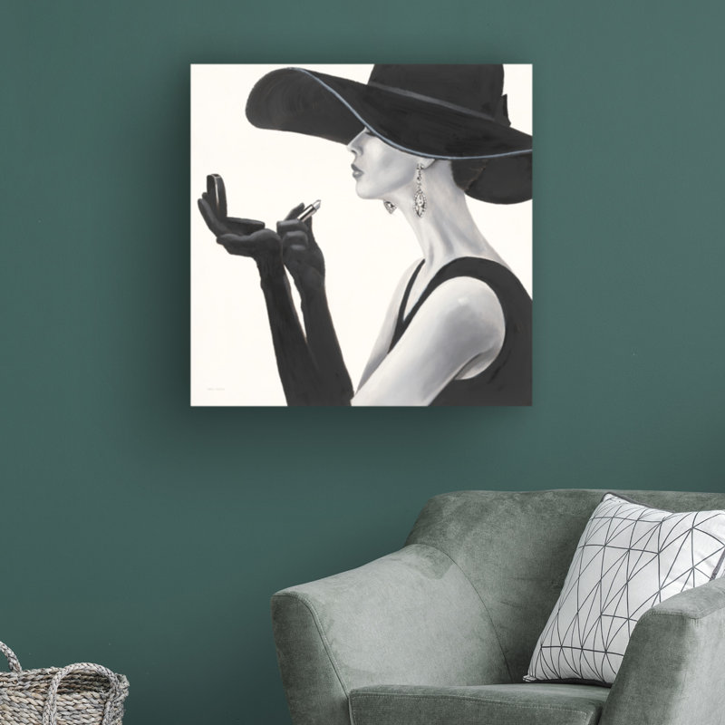 «Haute Chapeau II» par Marco Fabiano - peinture sur toile tendue, H 35 po x l 35 po x P 2 po