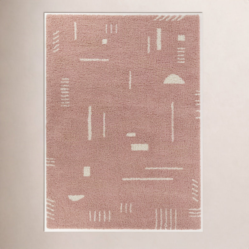 Tapis géométrique à poils longs Morin, Rectangle 8 pi 9 po x 12 pi
