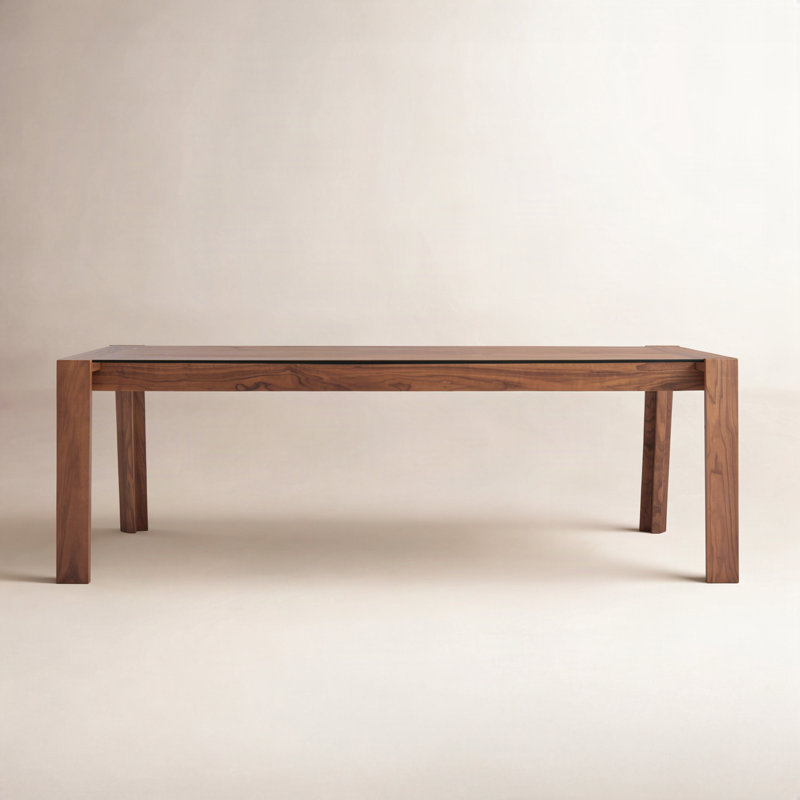 Lake Glass Top Dining Table, 41.2" W x 72.6" L 