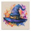 Painterly Witch Hat Print on Canvas