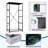 4 Drawer Dresser for Bedroom, Narrow Chest of Drawers, Wooden Top and Study Iron Frame 18"x37.5"-(WxH)