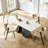 Viviyan Extendable Rectangular with Steel Base Dining Table-614646082