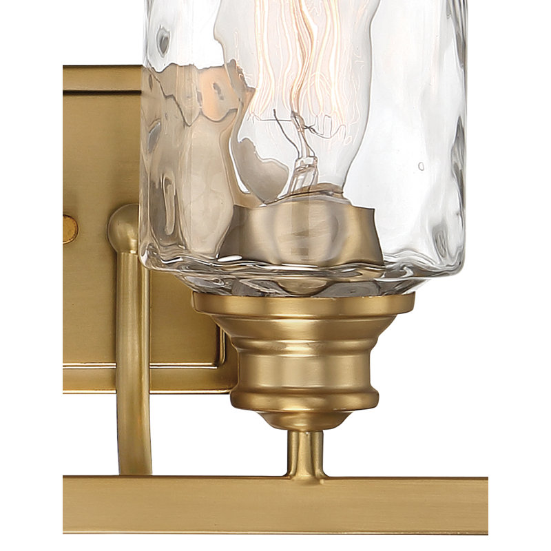 Glenn Dimmable Vanity Light, Brushed Gold, 9" H x 32" W x 6.5" D, 4
