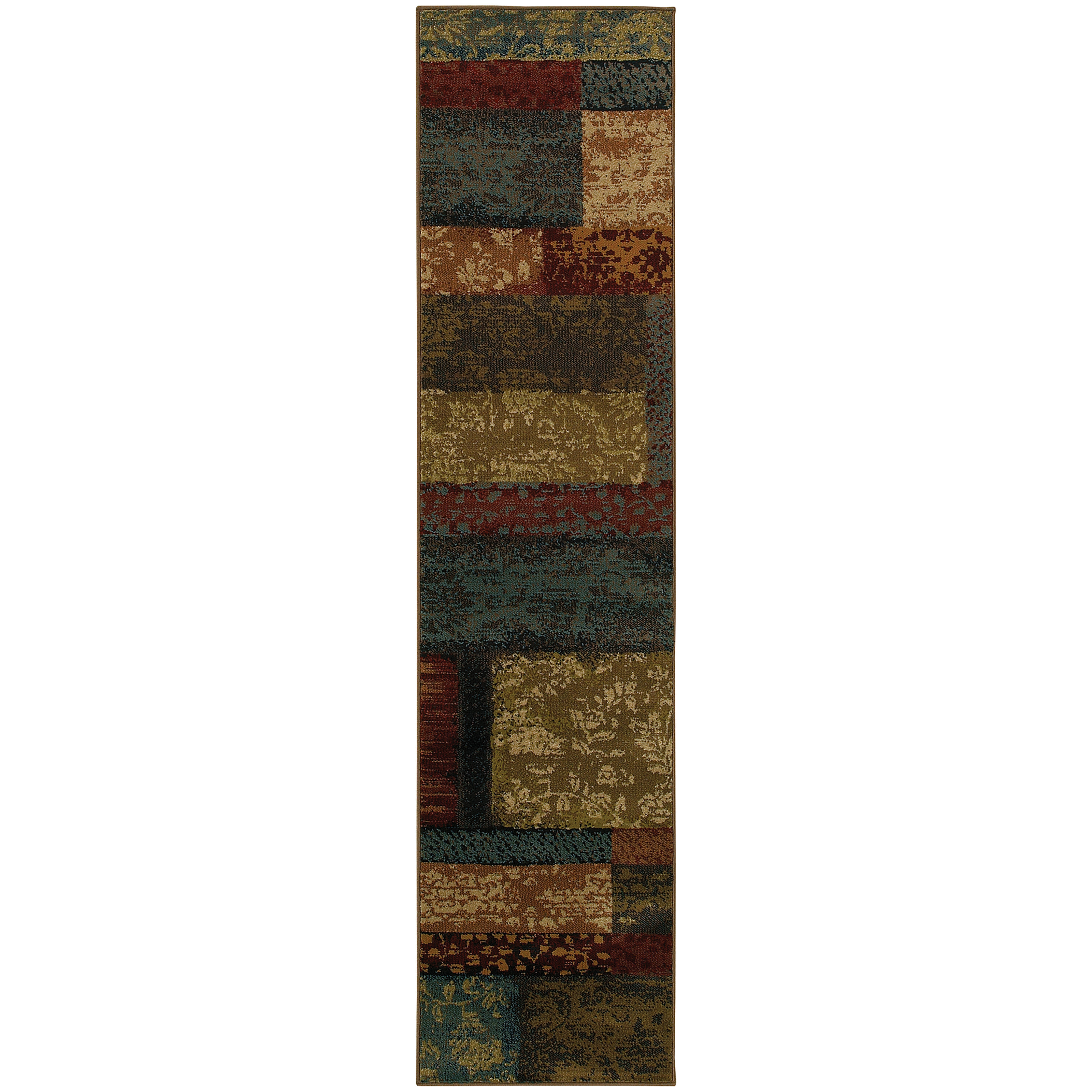 Winston Porter Cavanagh Geometric Brown/Teal Area Rug & Reviews ...