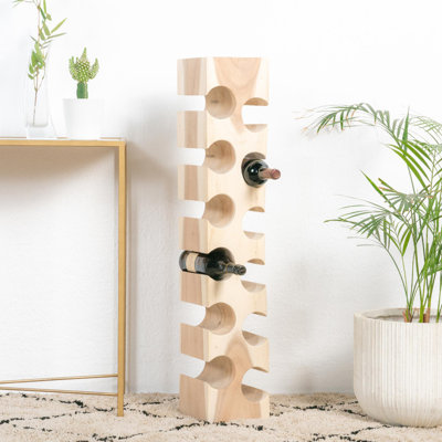 Haynes Floor Wine Bottle Rack in Brown