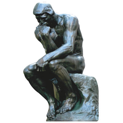 The Thinker Le Penseur Philosophy Auguste Rodin Sculpture Cardboard Standup