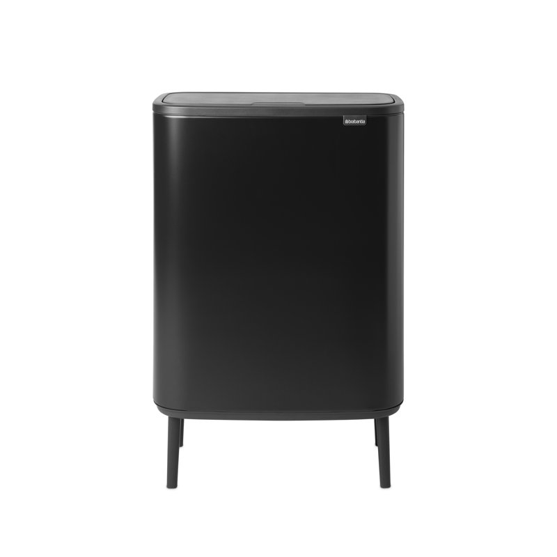 Brabantia Bo Hi 60 Litre Touch Bin, Matte Black