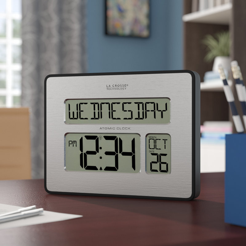 Horloge numérique à calendrier atomique avec rétroéclairage