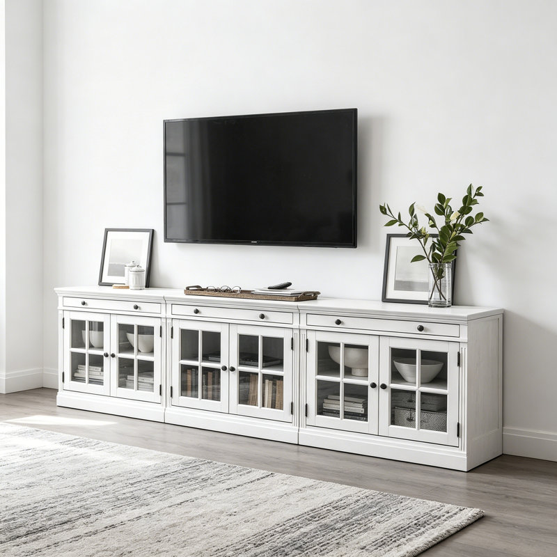 Meuble télé rétro classique français, Blanc
