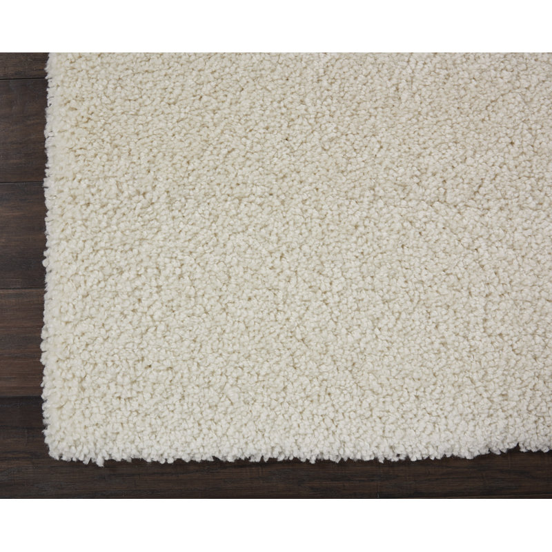 Tapis ivoire Sunny Shag, Rectangle 7 pi 10 po x 9 pi 10 po
