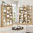 74"h X 59"w 6-tier Large Wood Storage Bookcase (set Of 2)-130076534