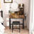 Makeup Vanity Table With Natural/Warm/Cool Switch, 2 Drawers, Power Outlet, And Trays, Brown, American Style Led Stand 3 - Color Lighting, Big Sockets, Hair Dryer Holder, Brown For Bedroom Dressing-508753017