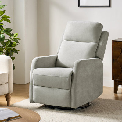 Adwit 26.5" W Manual Swivel Rocker Recliner with Water-Resistant Fabric
