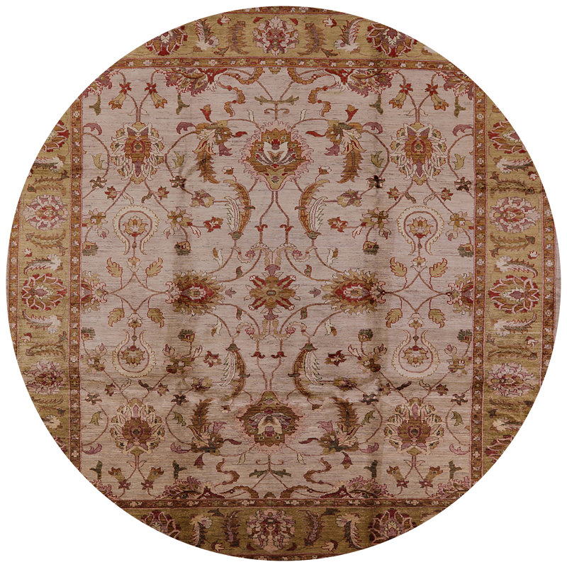 Tapis beige / jaune Glengarry, Rond 6 pi