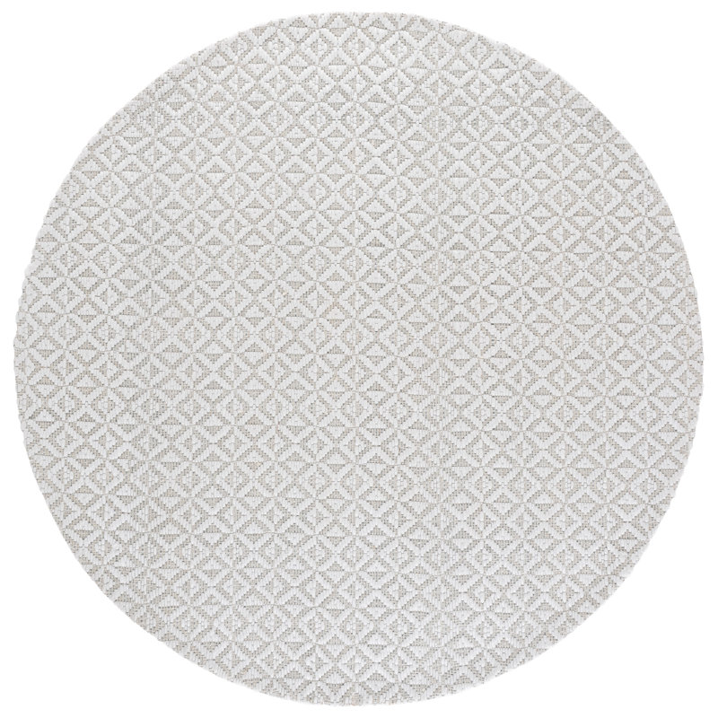 Marbella 329 Hand Woven Performance Geometric Rug, Round 6'