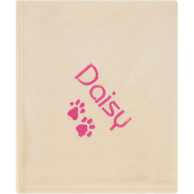 Couverture personnalisée avec nom et pattes