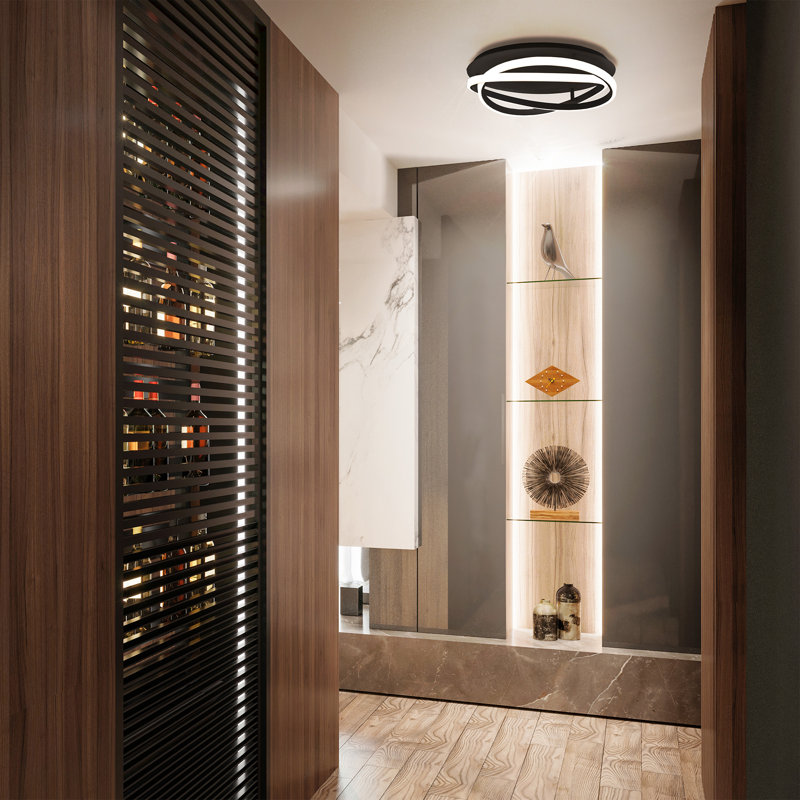 Veloce LED Flush Mount, Black