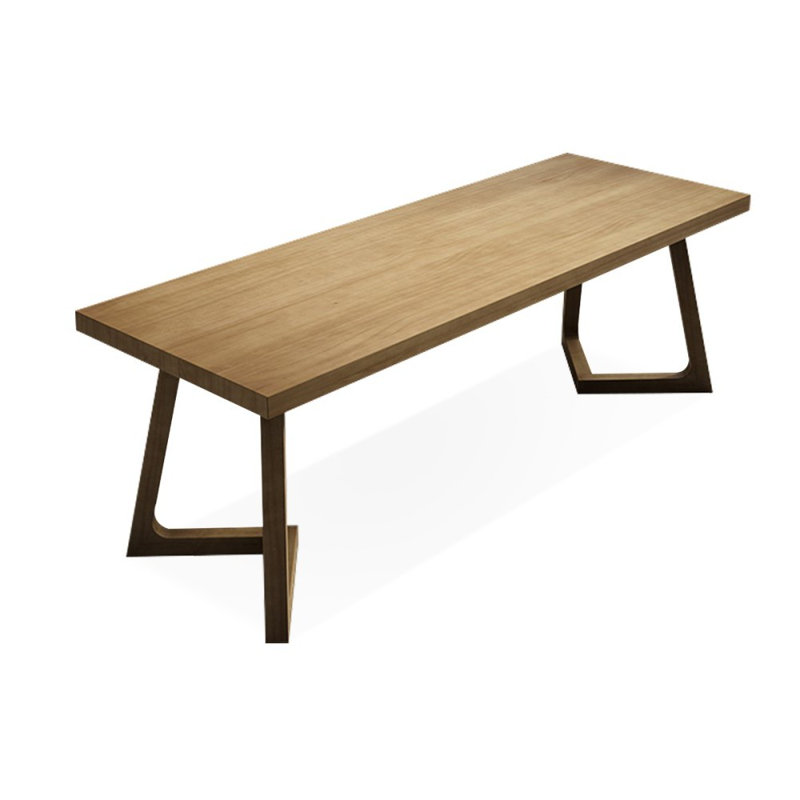 Bureaux rectangulaires en bois massif brun, H 29,53 po x l 86,61 po x P 23,62 po