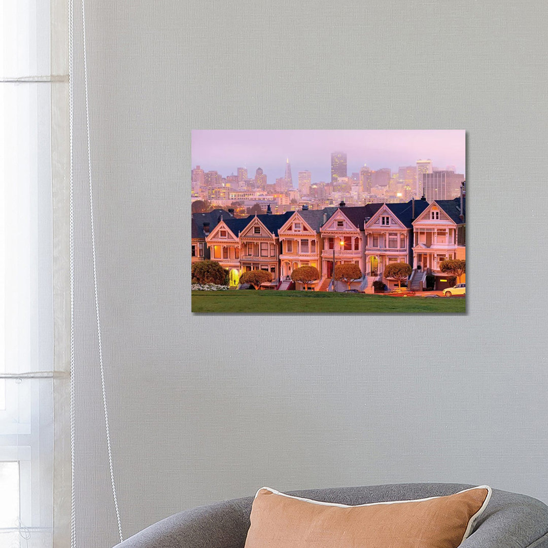 Painted Ladies, Transamerica Pyramid With Skyline I by Susanne Kremer - Gallery-Wrapped Canvas Giclée on Canvas