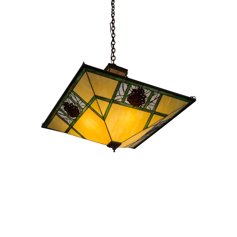 Rustic Lodge 4 - Light Pendant, 28-57" H x 26.5" W x 26.5" D