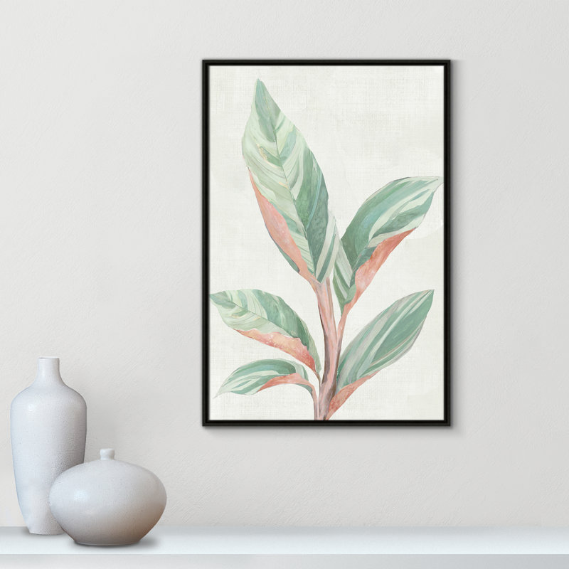 Gingembre II - reproduction d'art, Toile avec cadre espresso, H 37,5 po x l 25,5 po x P 2 po