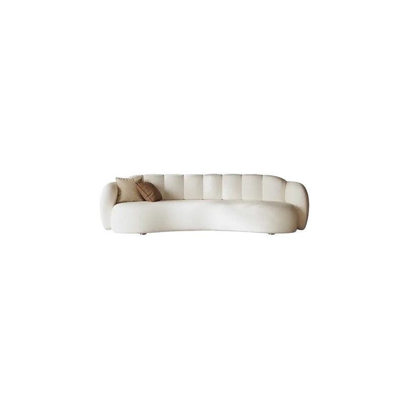 Cream style round curved sofa