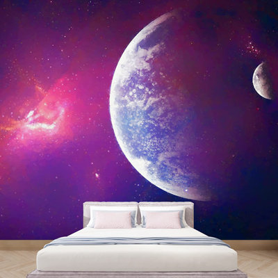 Planet In Outer Space Galaxy Border