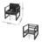 Fashion Outdoor Club Furniture - Aluminum Frame, Dark Gray Water- Pad, 25.33"h X 28.01"d 26.82"w Chair Cushion On Structure,