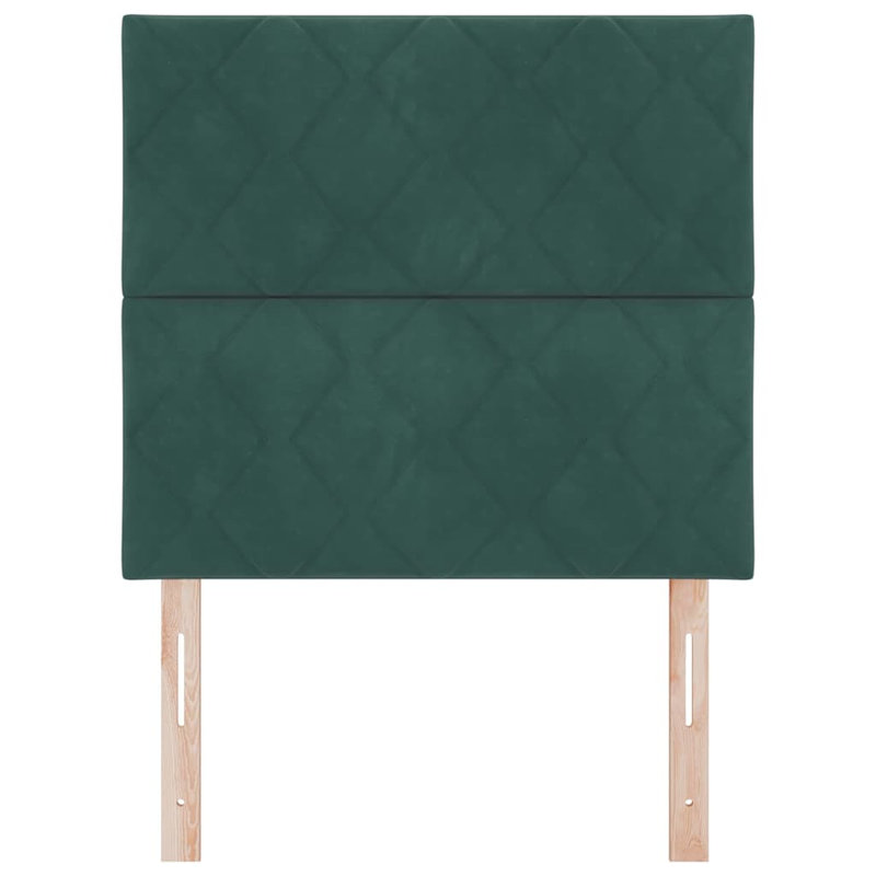 Headboard, 118cm H x 90cm W x 7cm D, Dark Green