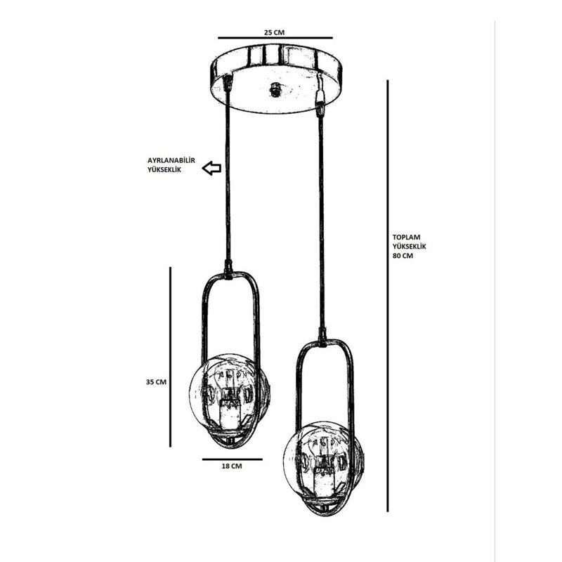 Lustre scandinave Glam, 100% métal, 27,6 po x 9,8 po | Finition cuivrée avec peinture séchée au four, revêtement dégringolé | Douille E27, 40 W maximum | Éclairage élégant pour les salons et les salles à manger modernes, design élégant