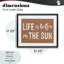 «Life Better In Sun Brown», reproduction encadrée sous verre encadrée de lettres et de lignes-588949335-588949332
