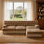 Canapé modulaire en velours 3 places Cloud-133668535