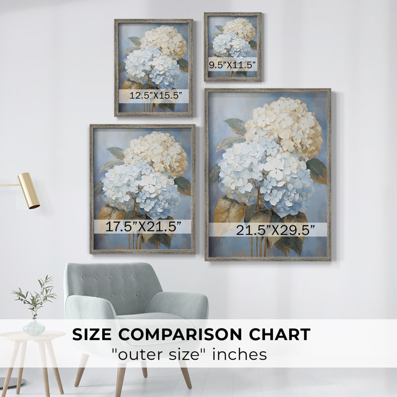 Reproduction encadrée FLORAL Series Cxxiv - bois massif, H 11 po x l 9 po