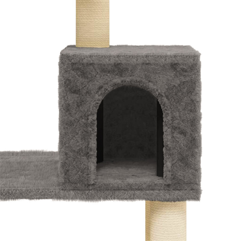 Dolan 147cm H Cat Tree, Dark Gray/Beige