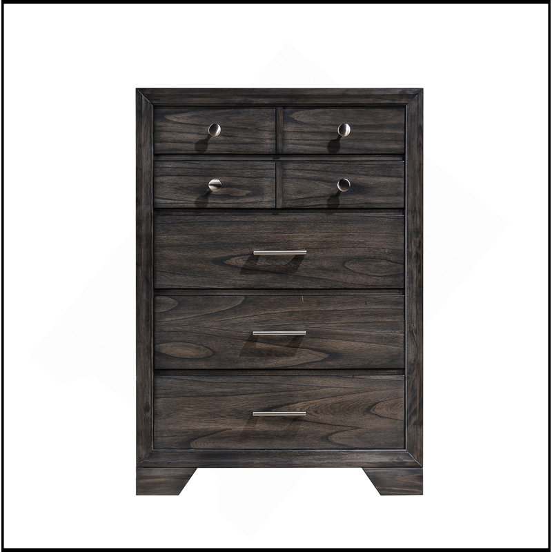 Commode en bois gris foncé 1Pc